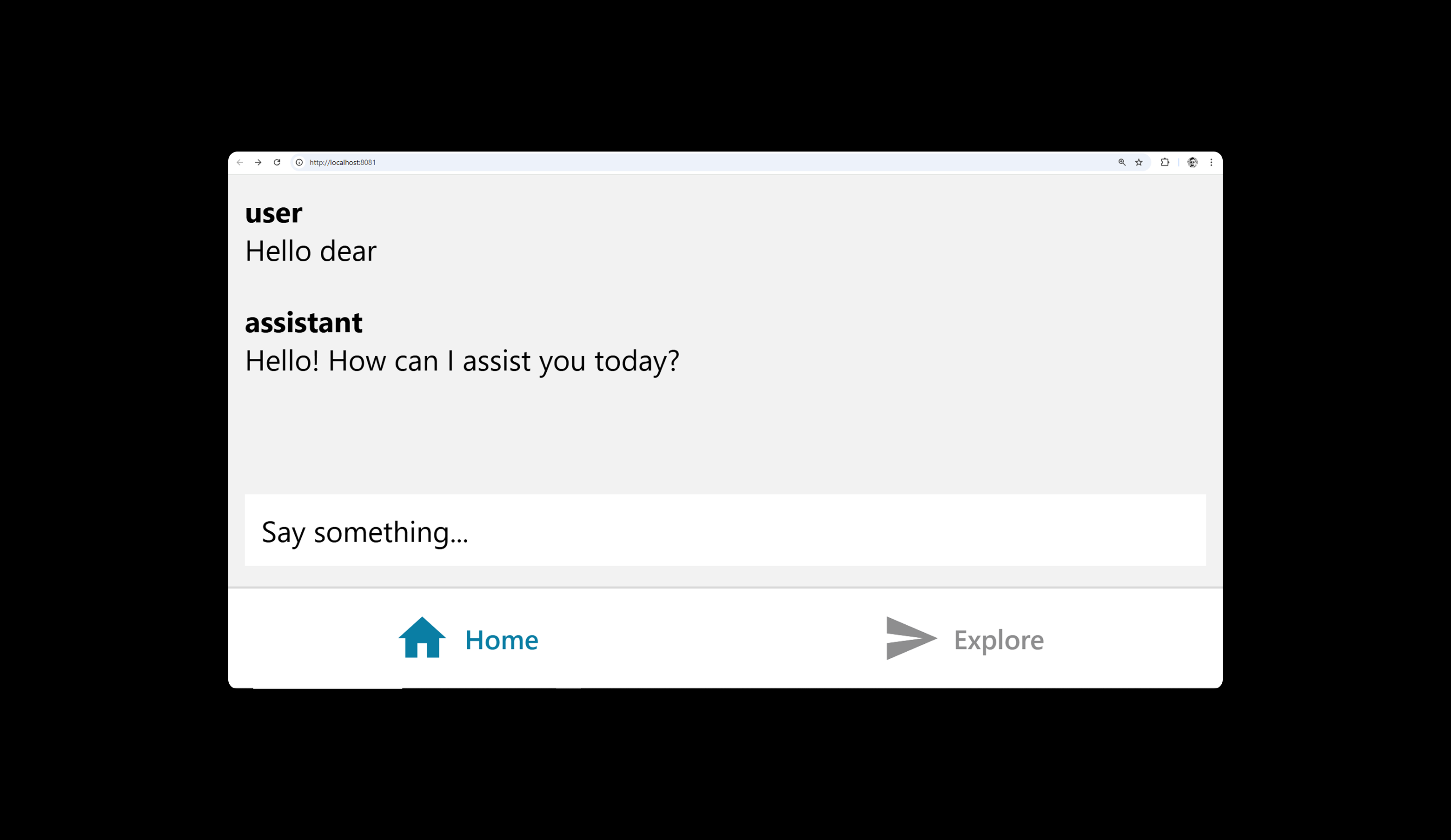 work with chatbot in expo