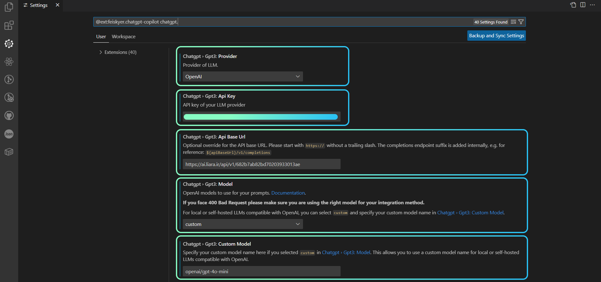 configure chatgpt copilot